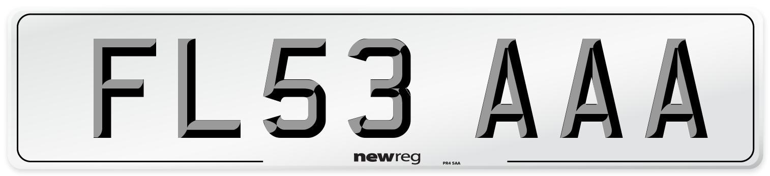 FL53 AAA Number Plate from New Reg